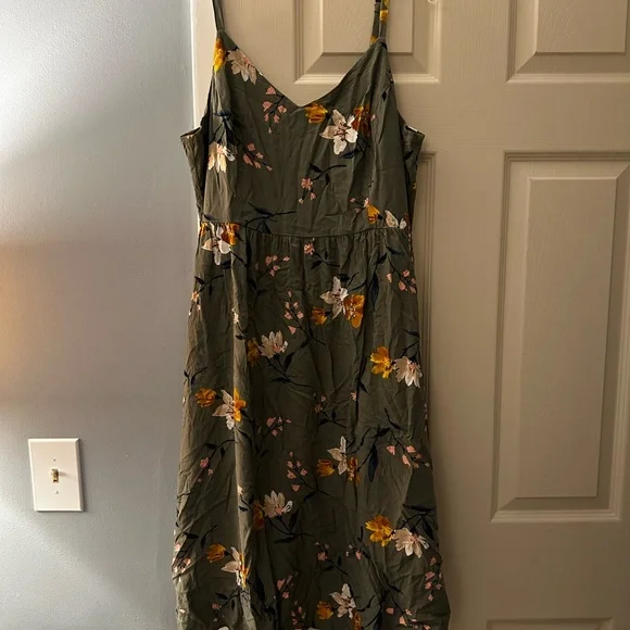 green linen tunic dress Camilla Dress main image 1